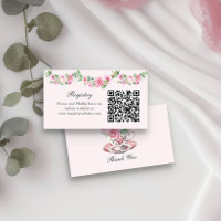 Registre et QR Code Vintage Floral Tea Cup