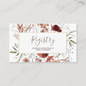 Carte D'accompagnement Registre Fleur sauvage d'aquarelle d'automne (Devant)