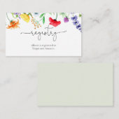 Carte D'accompagnement Registre fleur sauvage de la nuptiale (Devant / Derrière)