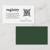 Carte D'accompagnement Registre mariage | Analyse du code QR (Devant / Derrière)