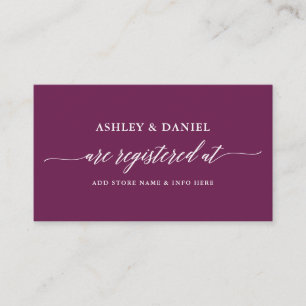 Carte D'accompagnement Registre Mariage de Calligraphie moderne Cassis