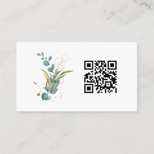 Carte D'accompagnement Registre Mariage Eucalyptus Avec Code QR (Dos)