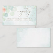 Carte D'accompagnement Registre Mariage Eucalyptus écocouleur (Devant / Derrière)