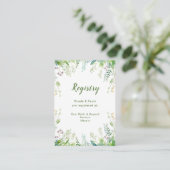 Carte D'accompagnement Registre Mariage Feuille Eucalyptus Greenery (Debout devant)