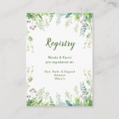 Carte D'accompagnement Registre Mariage Feuille Eucalyptus Greenery (Devant)