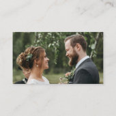 Carte D'accompagnement Registre Mariage Moderne Avec Code QR Et Photo (Dos)