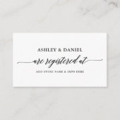 Carte D'accompagnement Registre mariage Moderne Élégante Calligraphie (Devant)