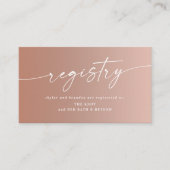 Carte D'accompagnement Registre minimal des Mariages de fond Ombre gris e (Devant)