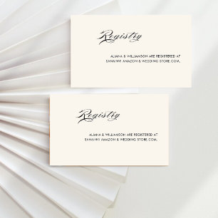 Carte D'accompagnement Registre minimal rétrograde noir vieux argent mari