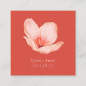 Carte D'accompagnement Registre wedding shower rouge de pamplemousse mode (Dos)