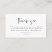 Carte D'accompagnement Remerciement de mariage, annexe de script simple m (Devant)