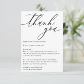 Carte D'accompagnement Remerciement de signature simple personnalisé avec (Debout devant)