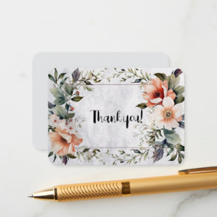 Carte D'accompagnement Remerciement Floral