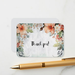 Carte D'accompagnement Remerciement Floral
