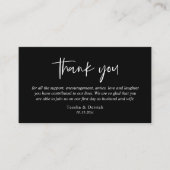Carte D'accompagnement Remerciements de mariage, Encadré de script modern (Devant)