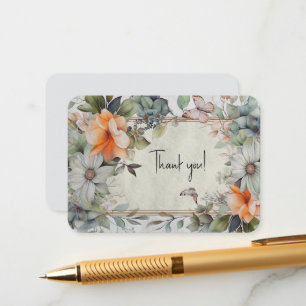 Carte D'accompagnement Remerciements Floraux