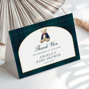 Carte D'accompagnement Remerciements pour une Baby Shower Ourson Polo Pre