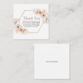 Carte D'accompagnement Remercier floral de verdure de eucalyptus rose tei (Devant / Derrière)