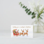 Carte D'accompagnement Rennes de Noël de Santa (Debout devant)