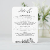 Carte D'accompagnement Reno Mariage Petits détails verticaux (Debout devant)