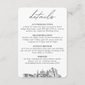 Carte D'accompagnement Reno Mariage Petits détails verticaux (Devant)