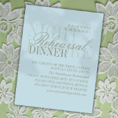 Carte D'accompagnement Répétition de mariage bleu citron moderne script