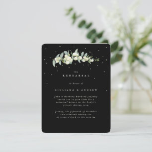 Carte D'accompagnement Répétition Mariage Black Snowberry+Eucalyptus