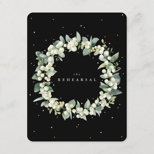 Carte D'accompagnement Répétition Mariage Black Snowberry+Eucalyptus (Dos)