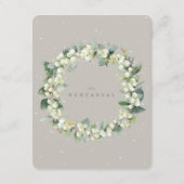 Carte D'accompagnement Répétition Mariage Greige Snowberry+Eucalyptus (Dos)
