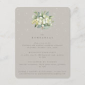 Carte D'accompagnement Répétition Mariage Greige Snowberry+Eucalyptus (Devant)