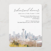 Carte D'accompagnement Répétition Skyline du Mariage de Seattle Kerry Par (Devant)