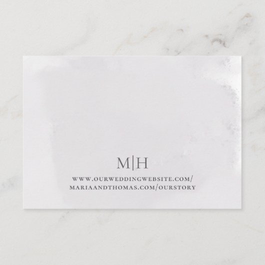 Carte D'accompagnement Répondre Code QR Mariage RSVP Lilac (Dos)