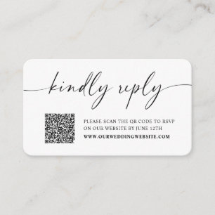 Carte D'accompagnement Répondre Minimaliste Mariage RSVP