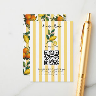 Carte D'accompagnement Réponse au mariage aux citrons méditerranéens ital