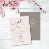 Carte D'accompagnement Réponse classique de Mariage flou