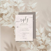 Carte D'accompagnement Réponse classique de Mariage flou