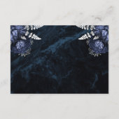 Carte D'accompagnement Réponse de mariage à l'écriture d'agate florale bl (Dos)