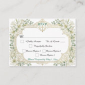 Carte D'accompagnement Réponse de mariage aux lys blancs (Devant)