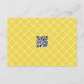 Carte D'accompagnement Réponse de mariage avec code QR Minimal Lemon Amal (Dos)