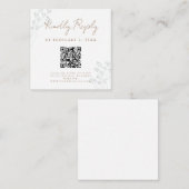 Carte D'accompagnement Réponse de mariage avec végétation florale par cod (Devant / Derrière)