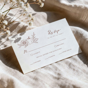 Carte D'accompagnement Réponse de mariage citrouille de récolte moderne