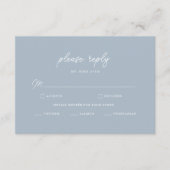 Carte D'accompagnement Réponse de mariage de calligraphie moderne minimal (Devant)