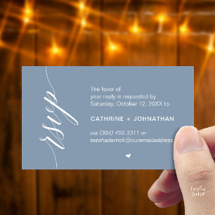 Carte D'accompagnement Réponse de mariage par SMS ou e-mail, rappel