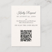 Carte D'accompagnement Réponse de mariage QR Tropical Rattan (Devant)