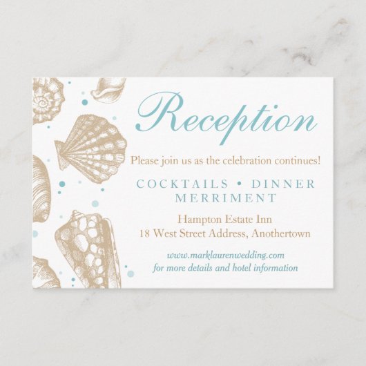 Carte D'accompagnement Réponse de réception de mariage nautique avec des  (Devant)