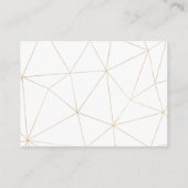 Carte D'accompagnement Réponse géométrique dorée RSVP (Dos)