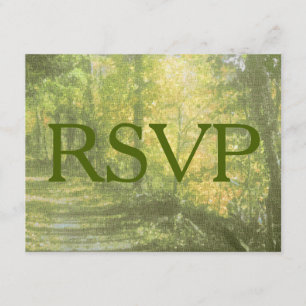 Carte D'accompagnement Réponse pour joli chemin boisé