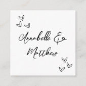 Carte D'accompagnement Réponse QR Code Élégant Simple Noir Blanc (Dos)