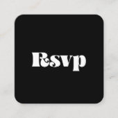 Carte D'accompagnement Réponse RSVP du code QR du script rétro vintage (Devant)