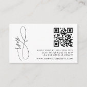 Carte D'accompagnement Réponse RSVP par QR Code Moderne Noir et Blanc Sim (Devant)